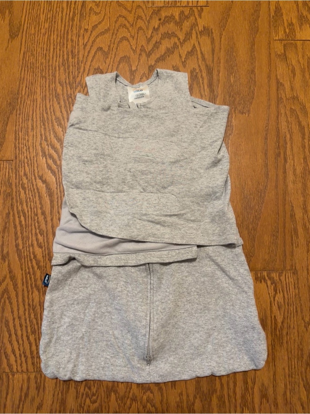 Halo Light Gray Cotton Sleep Sack Swaddle - Picture 3 of 5